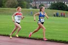 Lydia Turner (Birtley) leads Philippa Chambers (Gateshead)during the under-17s 3000 metres at the Northern Under-17s and 15s Championships, Liverpool.